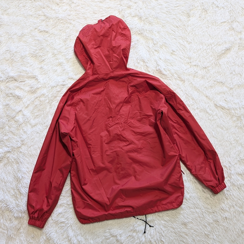 90s Vintage L.L. Bean Stowaway Rainwear Gore-Tex Red Rain Jacket Small - Picture 7 of 16